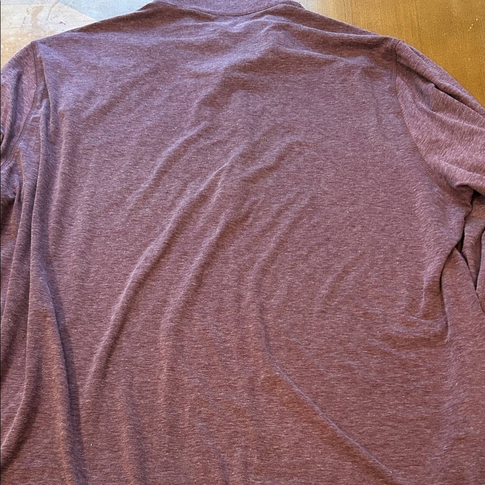 Travis Mathew Men's Maroon Heather Quarter-Zip Pullover - Picture 9 of 11